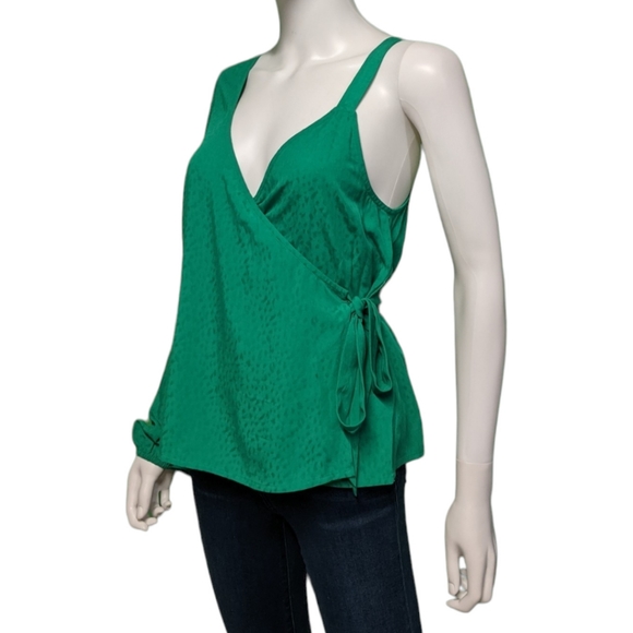 Sanctuary Dani One Shoulder Wrap Top Emerald, S - Picture 5 of 8